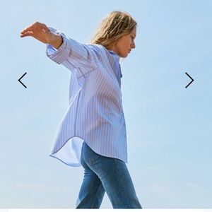 AYR The Deep End Blue Sky Stripe Sz Md